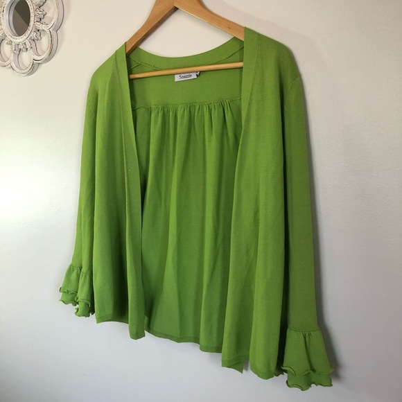 SNAZZIE / Green / lightweight / summer cardigan! - Picture 2 of 8